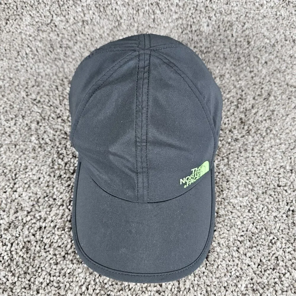 North Face Hat Cap Strapback Breakaway YOUTH Gray Logo Spellout Camp Hike